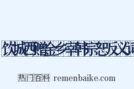 饮城西赠金乡宰韩宗恕反义词是什么意思的图片